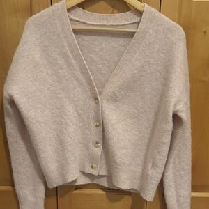 Lululemon Athletica Soft Pink Alpaca Wool Blend Cardigan